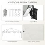 10' x 10' Pop Up Canopy Tent with Netting, Instant Sun Shelter, Tents for Parties, Height Adjustable, with Wheeled Carry Bag and 4 Sand Bags for Outdoor, Garden, Patio - Image 6