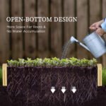 Wood Planter Box with Trellis for Climbing Plants, Raised Garden Bed for Outdoor Flowers Herbs, 91"x24"x43", Natural - Image 6