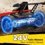 24V 7AH Kids Electric Go Kart, 8.1 MPH Battery Powered Drift Kart with Dual Motors, Soft Start for 8-12 Years - Image 5