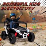 12V Kids Ride On Truck, Battery Powered Electric UTV Vehicle with Rear Suspension, Remote Control for 3-5 Years - Image 4