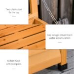 75 Gallon Wooden Deck Box, Outdoor Storage Container with Aerating Gap & Weather-Fighting Finish, Yellow - Image 5