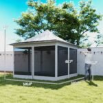 12 x 12 ft. Canopy Tent with Mesh Netting, UPF50+ Pop Up Tent with Carry Bag for Garden, Patio - Image 3