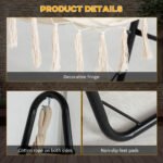 Hammock Chair with U Shape Stand, Hammock Swing Chair with A Side Pocket, Cream White - Image 6