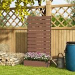 Trellis Planter for Climbing Plants, Raised Garden Bed with Trellis, Planter Box for Outdoor Garden, Light Brown - Image 8