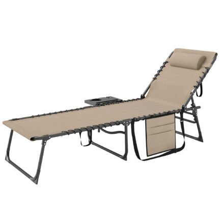 Folding Outdoor Chaise Lounge Chair Tanning Chair