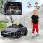 12V Licensed Audi RS E-tron GT Kids Ride on Car with Remote Control, Suspension, Horn, Music, Lights - Image 3