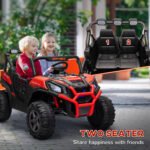 2 Seater 24V Kids Electric Car w/ Remote Control, 3 Speed, LED Lights, Music, Horn, Spring Suspension, Slow Start - Image 5