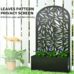 Metal Garden Bed with Trellis for Climbing Plants, Freestanding or Wall Mounted Flower Bed for Garden, Patio, Balcony - Image 6