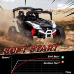 12V Kids Ride On Truck, Battery Powered Electric UTV Vehicle with Rear Suspension, Remote Control for 3-5 Years - Image 6