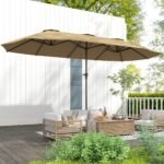 13 ft. Extra Large Patio Umbrella with Easy Crank Handle, Vents for Outdoor, Patio, UPF30+, Navy Blue - Image 7