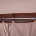 10' x 13' Patio Gazebo, Outdoor Gazebo Canopy Shelter with Curtains, Vented Roof, Steel Frame for Garden, Lawn, Backyard and Deck - Image 8