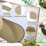 3-Tier Raised Garden Bed Set w/ Safety Edging, Open Bottom for Vegetables, Herbs, Flowers, 62.25" x 43" x 32.25", Cream - Image 8