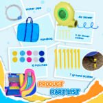 Inflatable Water Slide Bounce House with Trampoline, Climbing Wall, Water Cannon, Basketball Hoop, Splash Pool, 450W Blower, Unicorn Themed Bouncy House for Kids 3-8 Years Old - Image 5