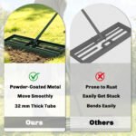 Lawn Leveling Rake, 30" x 10" Heavy Duty Yard Leveling Rake with 66.5" Handle for Backyard, Golf Course - Image 6