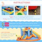 5-in-1 Kids Inflatable Bounce House Jumping Castle with Water Pool, Slide, Climbing Walls & 2 Water Guns - Image 6
