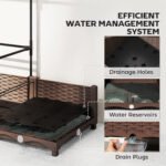 Raised Garden Bed with Trellis, 46.5" Tomato Cage with Crop Cage, Self Watering Planter Box with Drainage Holes, White - Image 8