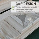 Two-Tier Wooden Elevated Garden Bed with Legs, Large Capacity 45x45 Outdoor Planter for Vegetables, Flowers, and Herbs, Ideal for Gardeners, Natural - Image 7