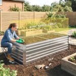 Galvanized Raised Garden Bed, Steel Outdoor Planters with Reinforced Rods, 71" x 36" x 23", Silver - Image 3