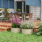 Set of 2 Raised Garden Bed, Metal Planter Box with Safety Edging, Easy-to-assemble Stock Tank, Cream - Image 2