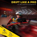 24V 7AH Kids Electric Go Kart, 8.1 MPH Battery Powered Drift Kart with Dual Motors, Soft Start for 8-12 Years - Image 4