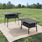 3ft Aluminum Small Folding Table, Portable Camping Table with Storage Bag, Carry Bag for Outdoor Picnic BBQ, Black - Image 3