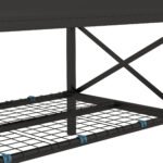 Galvanized Raised Garden Bed, Metal Planter Box with Legs, Storage Shelf and Bed Liner, Black - Image 8