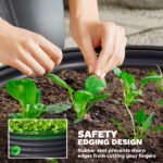 Set of 2 Raised Garden Bed, Metal Planter Box with Safety Edging, Easy-to-assemble Stock Tank, Dark Gray - Image 6