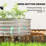Set of 2 Raised Garden Bed, Metal Planter Box with Safety Edging, Easy-to-assemble Stock Tank 2'x2'x1' Silver - Image 5