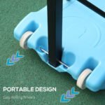 Poolside Basketball Hoop Stand, 36.5"-48.5" Height Adjustable Portable Hoop System w/ Clear Backboard & Fillable Base for Whole Family, Blue, Black, Red - Image 6