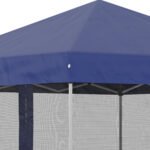 10' x 10' Pop Up Canopy Tent, Tents for Parties with Wheeled Carry Bag, Screen House Room, Height Adjustable Portable Gazebo, for Outdoor, Garden, Patio, Blue - Image 8