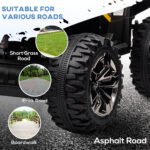 12V Kids Recharging Ride-on Electric ATV Quad w/ Realistic Headlights Wide Wheel, Yellow - Image 8