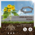 39" x 36" Screwless Raised Garden Bed, Hexagon Planter Box for Outdoor Plants, Vegetables, Flowers, Herbs, Gray - Image 4