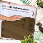 Galvanized Planter Box, 24" x 24" x 55" Raised Garden Bed with Tomato Cage for Climbing Vines, Brown - Image 6