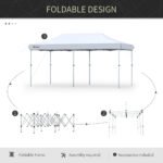 10'x20' Aluminum Pop Up Canopy Tent, Upgraded Thicker Tube Instant Party Tent with Wheeled Bag, 2-Level Adjustable, XL Large Ground Stakes for Events Patio Backyard - Image 5