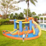 5-in-1 Kids Inflatable Bounce House Jumping Castle with Water Pool, Slide, Climbing Walls & 2 Water Guns - Image 2