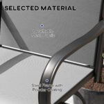 Outdoor Bar Stools Set of 2, 360° Swivel Bar Height Chairs, 26.75" x 29.5" x 48.5", Gray - Image 6