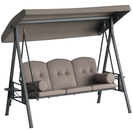 3-Seat Patio Swing Chair with Outdoor Porch Swing Glider