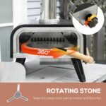 Pellet Wood Fired Pizza Oven, Outdoor Pizza Maker with 12" Rotating Stone, Peel and Waterproof Cover - Image 5