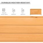 75 Gallon Wooden Deck Box, Outdoor Storage Container with Aerating Gap & Weather-Fighting Finish, Yellow - Image 4
