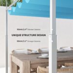 10' x 10' Retractable Pergola Canopy with Magnetic Fixture, UPF30+ Outdoor Pergola - Image 5