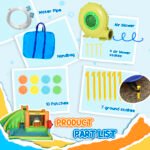 7-in-1 Inflatable Water Slide, Kids Castle Bounce House Includes Slide, Boxing Post, Tunnel Repair Patches - Image 5