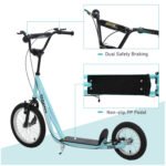 Teens Youth Scooter Ride On Toy with Adjustable Handlebar, Dual Brakes, and Inflatable Wheels For Kids 5+ - Image 5