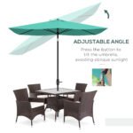 6.5' x 10' Patio Market Umbrella with Crank and Tilt - Image 4