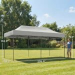 10 x 20 ft Pop Up Canopy Tent, Heavy Duty UPF50+ Outdoor Portable Instant Canopy Shelter with Wheeled Bag - Image 3