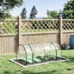 7' L x 3' W x 2.5' H Portable Tunnel Greenhouse for Outdoor Garden Hot House with 4 Zippered Doors, PVC Cover - Image 8