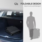 2 Piece Folding Chaise Lounge Pool Chairs with 5-level Reclining Back, Reading Hole, Side Pocket, Gray - Image 7