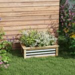 Raised Garden Bed, Planter Box, Metal and Wood Combined, for Growing Flowers, Herbs and Vegetables - Image 6