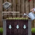 Wooden Raised Garden Bed with Trellis, Galvanized Planter Box Elevated Garden Bed for Garden, Patio, Gray - Image 7