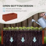 Galvanized Raised Garden Bed, Steel Outdoor Planters with Reinforced Rods, 71" x 36" x 23", Dark Brown - Image 4