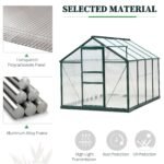 6x8 Greenhouse Polycarbonate Heavy Duty Patio Backyard, Dark Green - Image 4